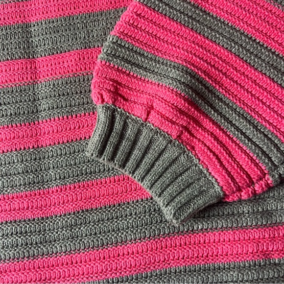 Free People Women's Links Pullover Sweater Gray/Pink Size Small NEW - Picture 3 of 6